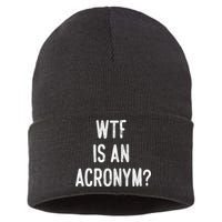 WTF Is An Acronym Funny Sustainable Knit Beanie