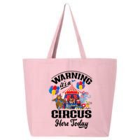 Warning It'S A Circus Here Today Carnival Birthday Party 25L Jumbo Tote