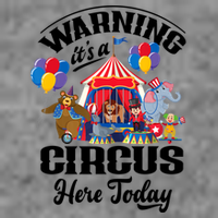 Warning It'S A Circus Here Today Carnival Birthday Party Tall Sweatshirt