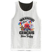Warning It'S A Circus Here Today Carnival Birthday Party Mesh Reversible Basketball Jersey Tank