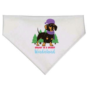 Walking In A Weiner Wonderland Dachshund Christmas Snow Great Gift USA-Made Doggie Bandana