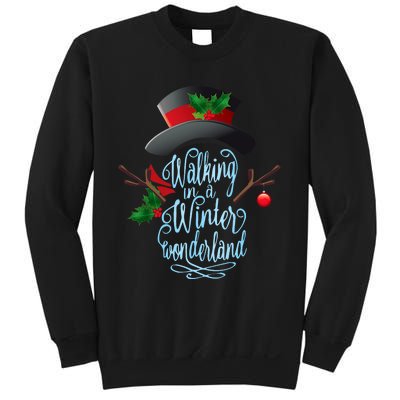 Walking In A Winter Wonderland Snowman Vintage Christmas Sweatshirt