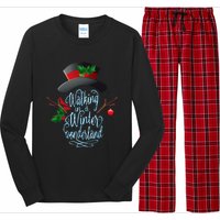 Walking In A Winter Wonderland Snowman Vintage Christmas Long Sleeve Pajama Set