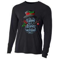 Walking In A Winter Wonderland Snowman Vintage Christmas Cooling Performance Long Sleeve Crew