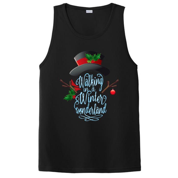 Walking In A Winter Wonderland Snowman Vintage Christmas PosiCharge Competitor Tank