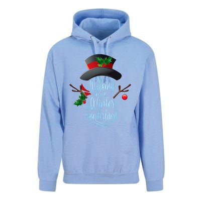 Walking In A Winter Wonderland Snowman Vintage Christmas Unisex Surf Hoodie