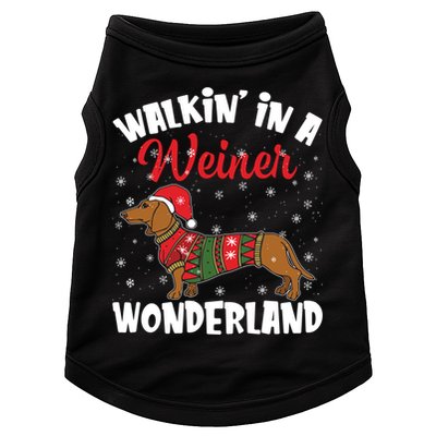 Walking In A Wiener Wonderland Funny Dachshund Christmas Cool Gift Doggie Tank