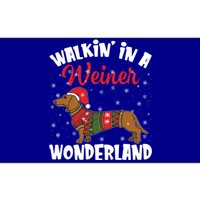 Walking In A Wiener Wonderland Funny Dachshund Christmas Cool Gift Bumper Sticker