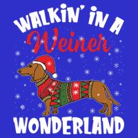 Walking In A Wiener Wonderland Funny Dachshund Christmas Cool Gift Visor