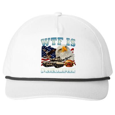 Wtf Is A Kilometer Eagle Badge American Signature Burger Snapback Five-Panel Rope Hat