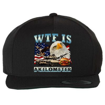 Wtf Is A Kilometer Eagle Badge American Signature Burger Wool Snapback Cap