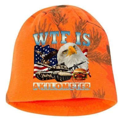 Wtf Is A Kilometer Eagle Badge American Signature Burger Kati - Camo Knit Beanie