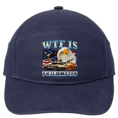 Wtf Is A Kilometer Eagle Badge American Signature Burger 7-Panel Snapback Hat