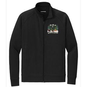 Walking In A Wiener Wonderland Dachshund Trio Gift Stretch Full-Zip Cadet Jacket