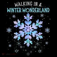 Walking In A Winter Wonderland Tie Dye Snowflake Christmas Drawstring Bag