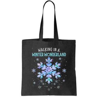 Walking In A Winter Wonderland Tie Dye Snowflake Christmas Bag