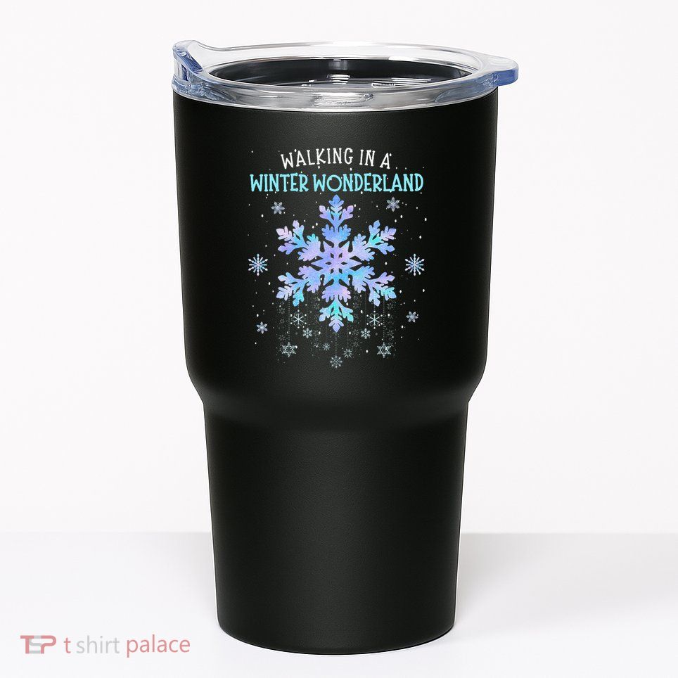 Walking In A Winter Wonderland Tie Dye Snowflake Christmas Tumbler
