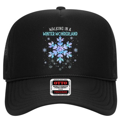 Walking In A Winter Wonderland Tie Dye Snowflake Christmas Trucker Hat