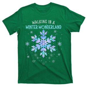 Walking In A Winter Wonderland Tie Dye Snowflake Christmas T-Shirt