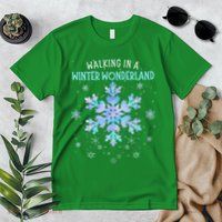 Walking In A Winter Wonderland Tie Dye Snowflake Christmas Premium T-Shirt