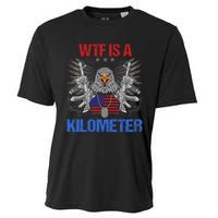 Wtf Is A Kilometer Eagle American Flag Usa 4th Of July Cooling Performance Crew T-Shirt