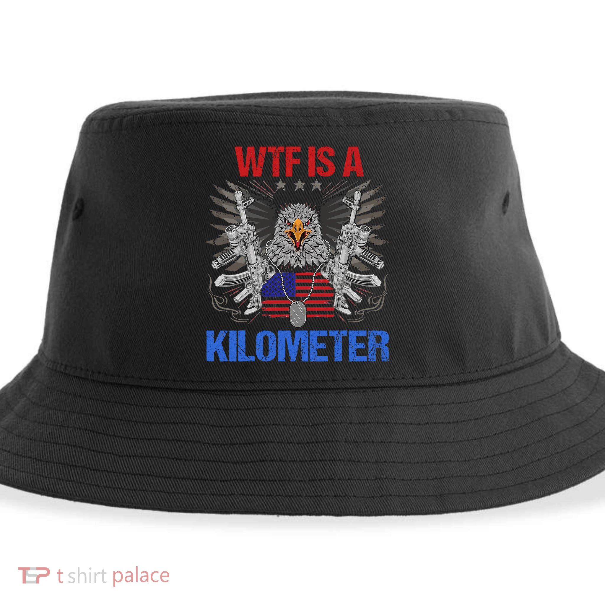 Wtf Is A Kilometer Eagle American Flag Usa 4th Of July Sustainable Bucket Hat
