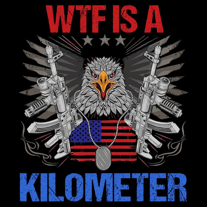 Wtf Is A Kilometer Eagle American Flag Usa 4th Of July Magnet