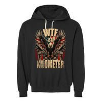 Wtf Is A Kilometer Eagle Badge American Signature Burger Garment-Dyed Fleece Hoodie