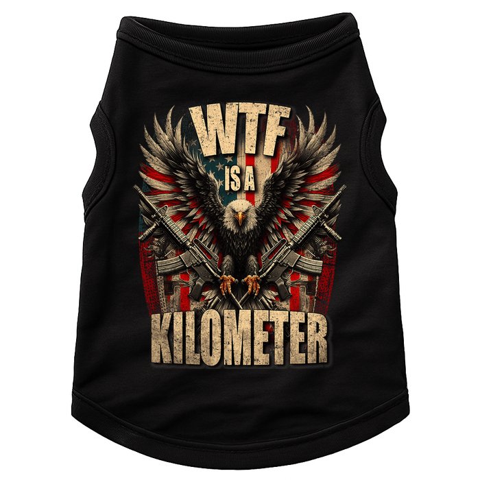 Wtf Is A Kilometer Eagle Badge American Signature Burger Doggie Tank