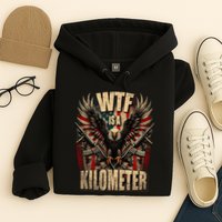 Wtf Is A Kilometer Eagle Badge American Signature Burger Hoodie