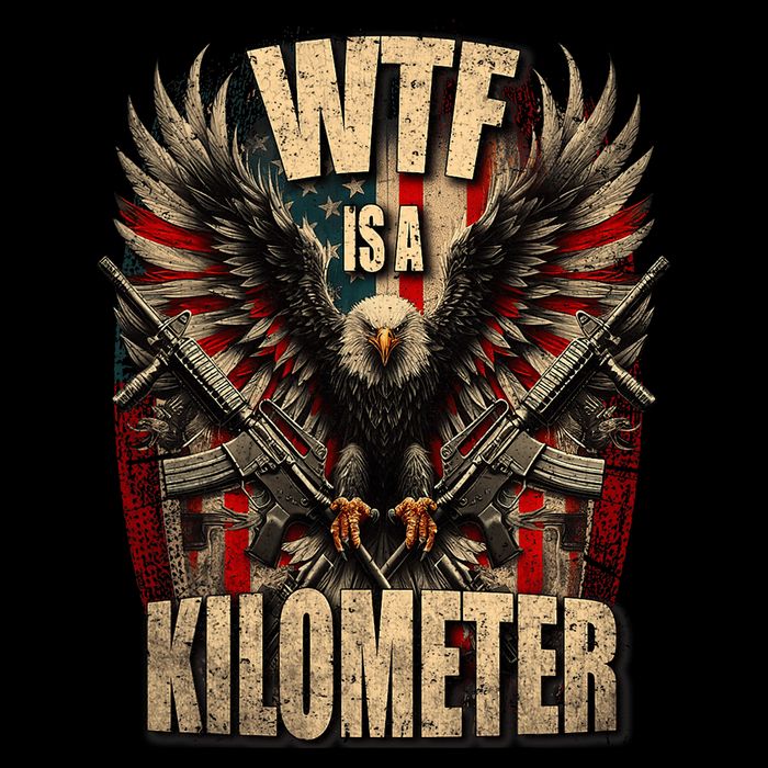 Wtf Is A Kilometer Eagle Badge American Signature Burger Full-Length Apron With Pockets