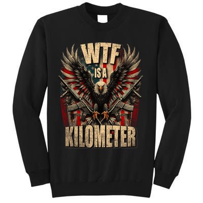Wtf Is A Kilometer Eagle Badge American Signature Burger Sweatshirt