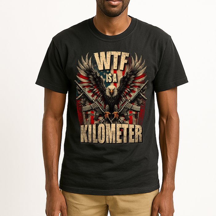 Wtf Is A Kilometer Eagle Badge American Signature Burger Tall T-Shirt
