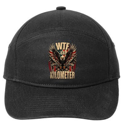 Wtf Is A Kilometer Eagle Badge American Signature Burger 7-Panel Snapback Hat