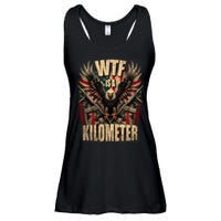 Wtf Is A Kilometer Eagle Badge American Signature Burger Ladies Essential Flowy Tank