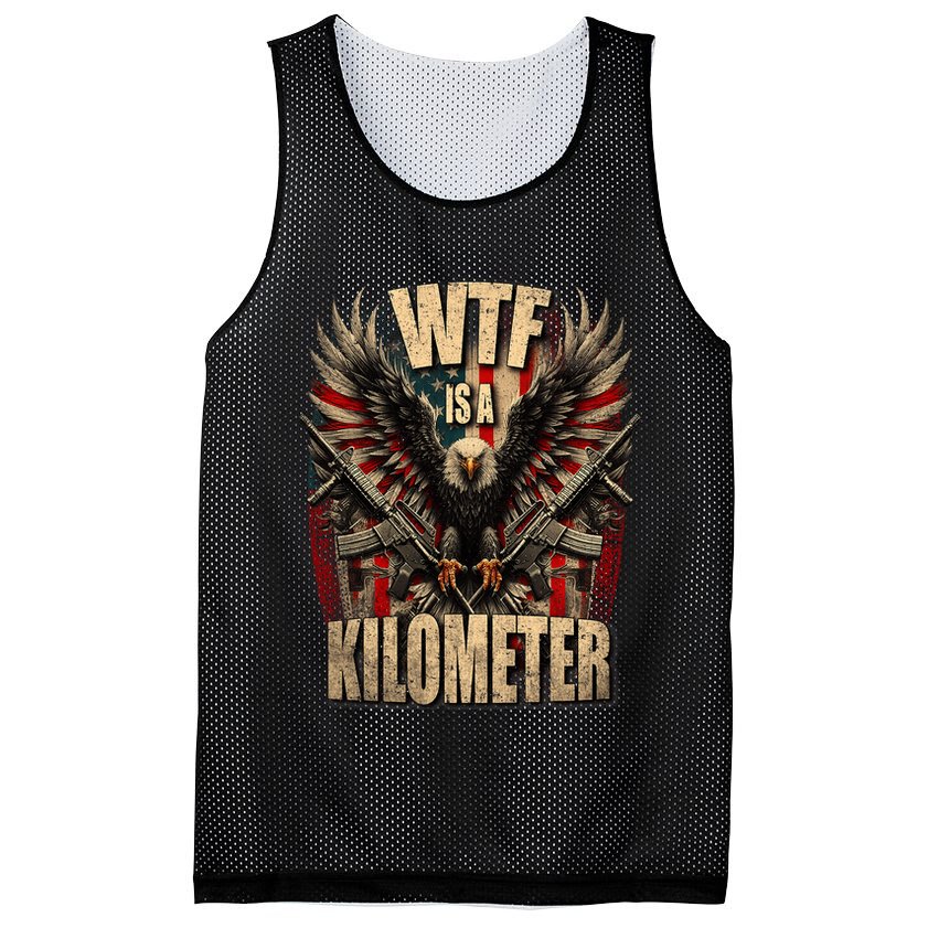 Wtf Is A Kilometer Eagle Badge American Signature Burger Mesh Reversible Basketball Jersey Tank