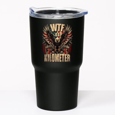 Wtf Is A Kilometer Eagle Badge American Signature Burger Tumbler