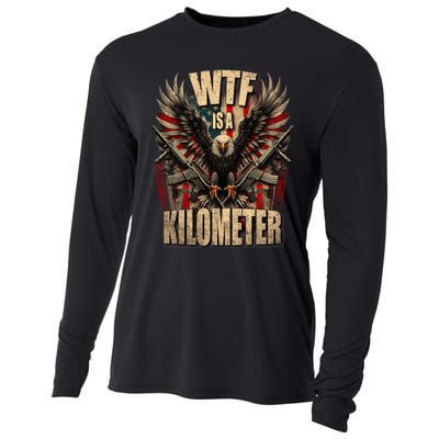 Wtf Is A Kilometer Eagle Badge American Signature Burger Cooling Performance Long Sleeve Crew