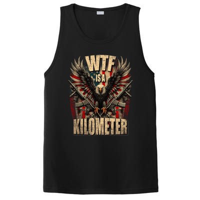 Wtf Is A Kilometer Eagle Badge American Signature Burger PosiCharge Competitor Tank