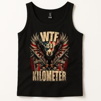 Wtf Is A Kilometer Eagle Badge American Signature Burger Tank Top