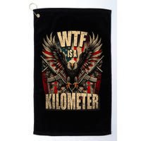 Wtf Is A Kilometer Eagle Badge American Signature Burger Golf Towel