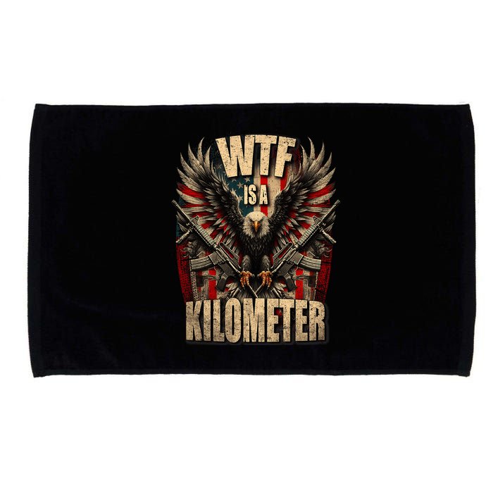 Wtf Is A Kilometer Eagle Badge American Signature Burger Microfiber Hand Towel