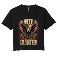 Wtf Is A Kilometer Eagle Badge American Signature Burger Crop Top