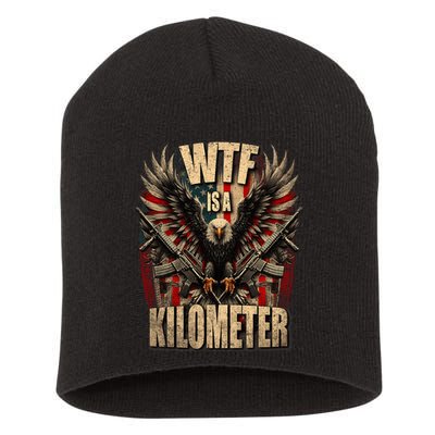 Wtf Is A Kilometer Eagle Badge American Signature Burger Short Acrylic Beanie