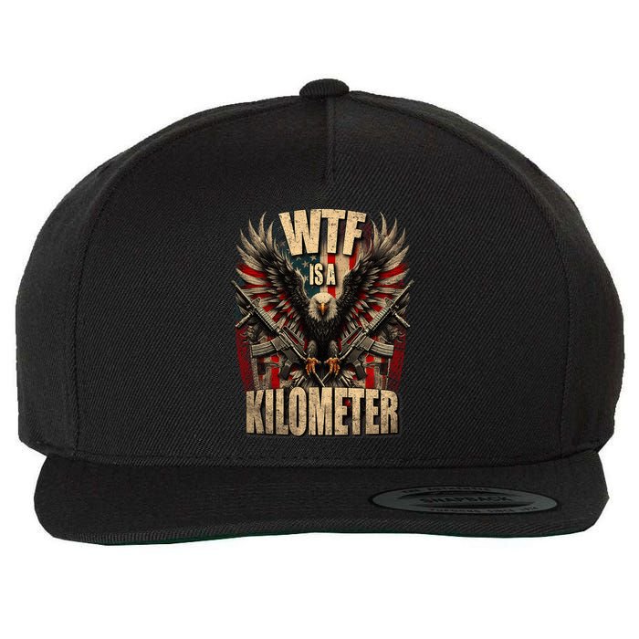 Wtf Is A Kilometer Eagle Badge American Signature Burger Wool Snapback Cap