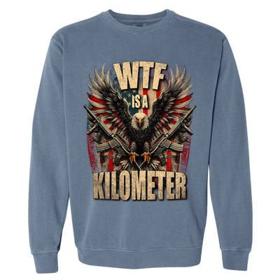 Wtf Is A Kilometer Eagle Badge American Signature Burger Garment-Dyed Sweatshirt