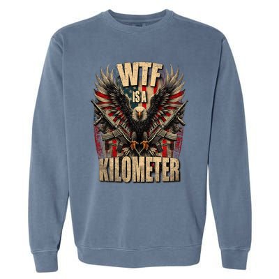 Wtf Is A Kilometer Eagle Badge American Signature Burger Garment-Dyed Sweatshirt