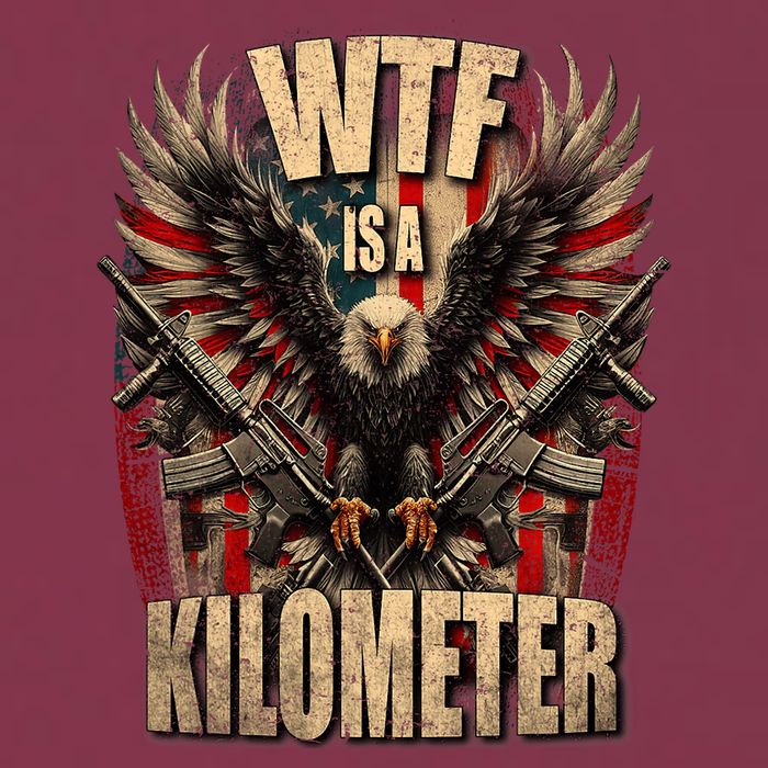 Wtf Is A Kilometer Eagle Badge American Signature Burger 16oz Travel Tumbler