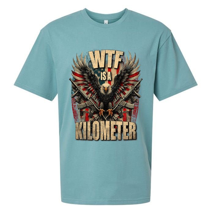 Wtf Is A Kilometer Eagle Badge American Signature Burger Sueded Cloud Jersey T-Shirt