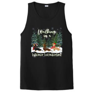 Walking In A Wiener Wonderland Dachshund Trio Gift PosiCharge Competitor Tank